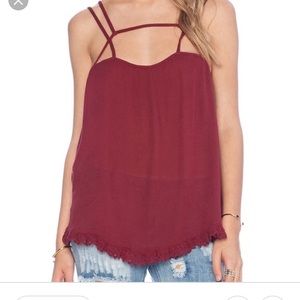 Free people maroon strappy tank